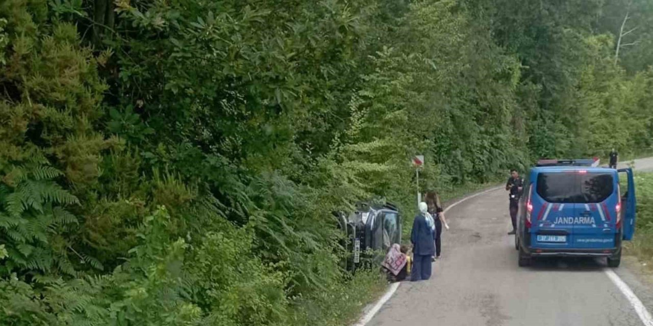 Kastamonu’da takla atan cipteki 1 kişi yaralandı