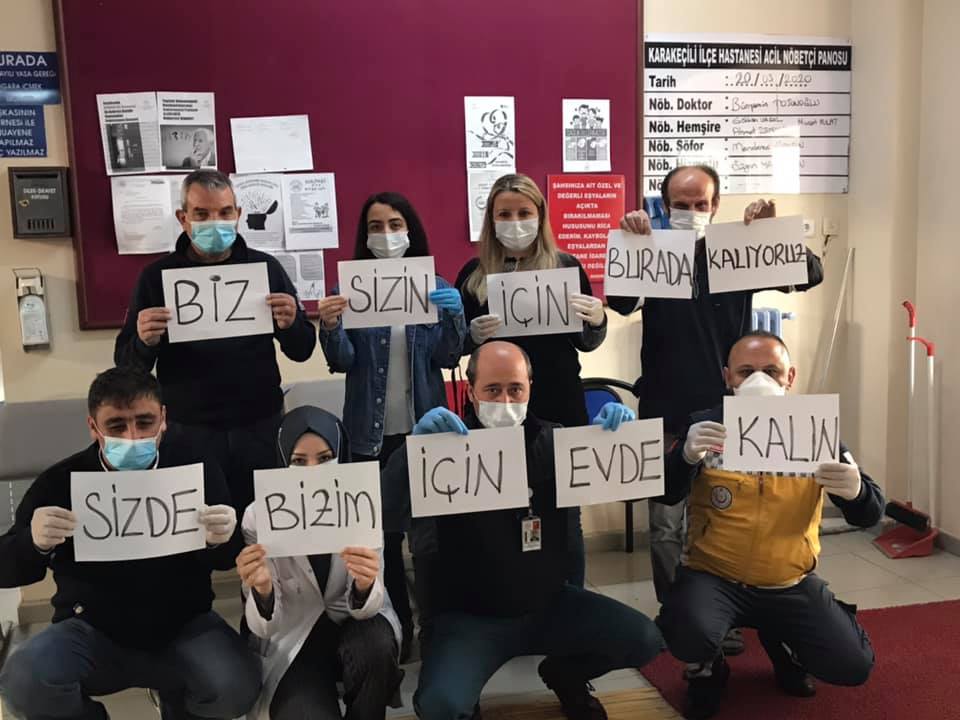Kırıkkale’de sağlık personellerinden evde kalın çağrısı