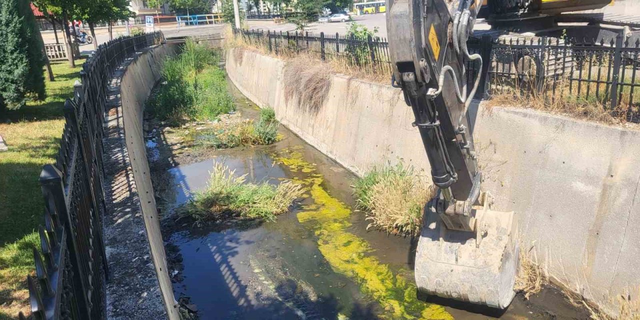 Çorum’daki derelerde temizlik çalışmaları sürüyor