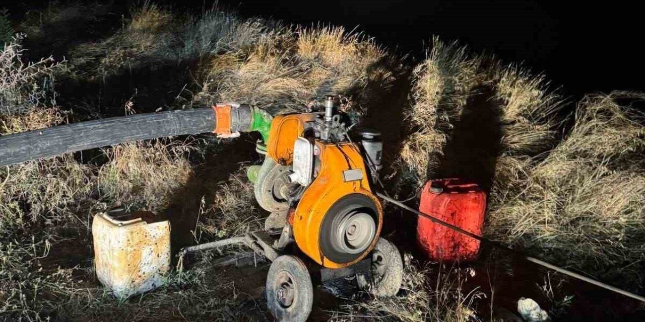 Baraj suyunu kaçak kullanırken yakalandı