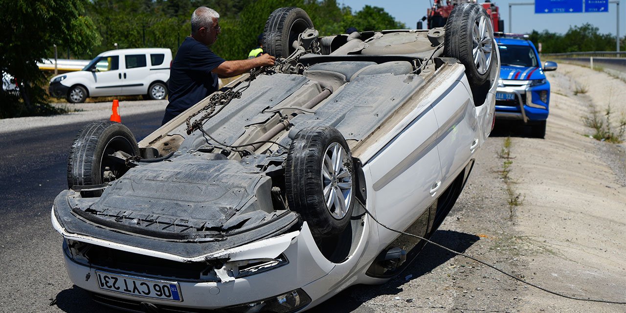 Kırıkkale'de otomobil takla attı, 6 kişi yaralandı!