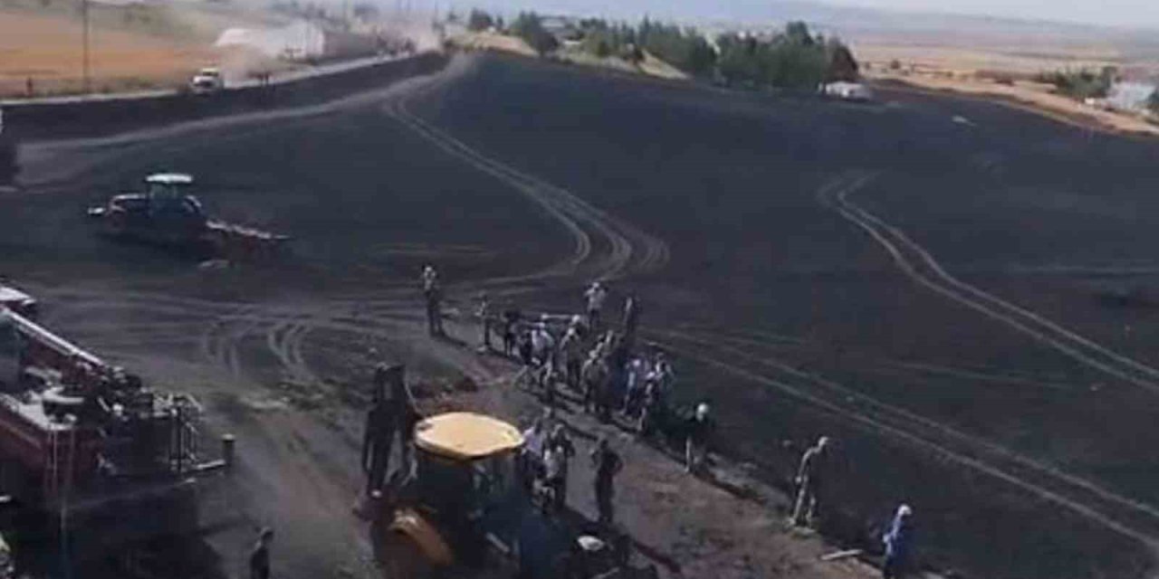 Çankırı’da tarlada çıkan yangın büyümeden söndürüldü