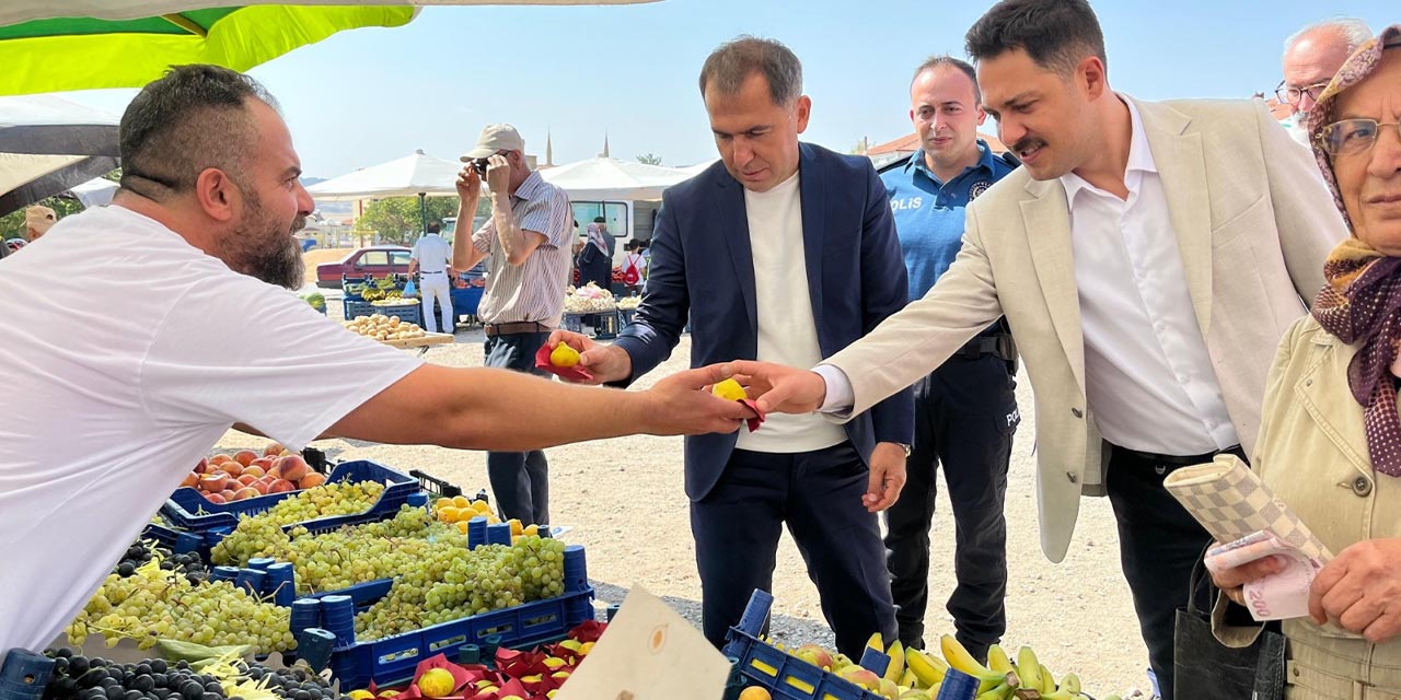Delice’de halk pazarına devlet ziyareti