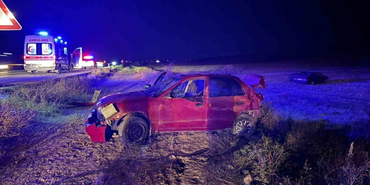 Kırıkkale’de iki otomobil hurdaya döndü