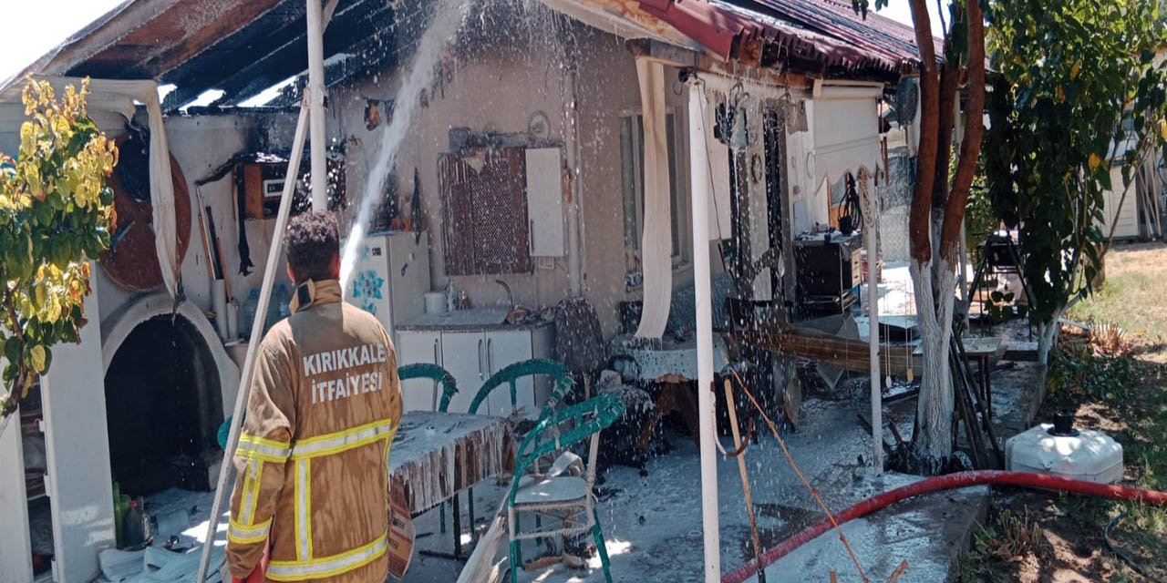 Kırıkkale’de korkutan ev yangını!