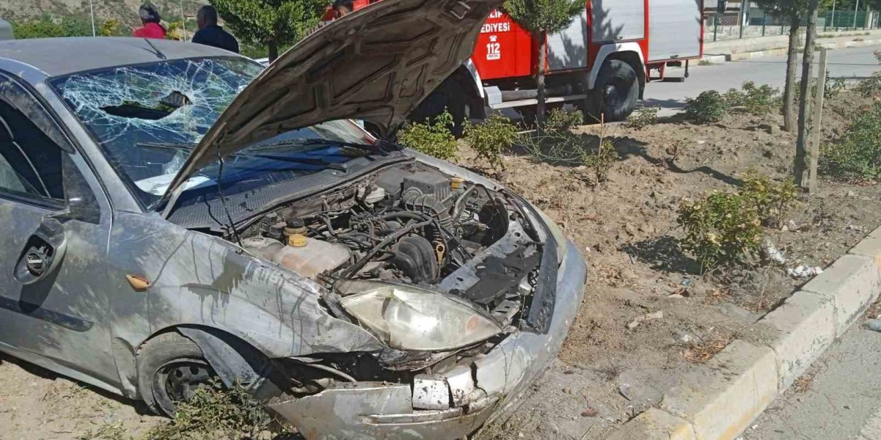 Çorum’da otomobil takla attı: 2 yaralı