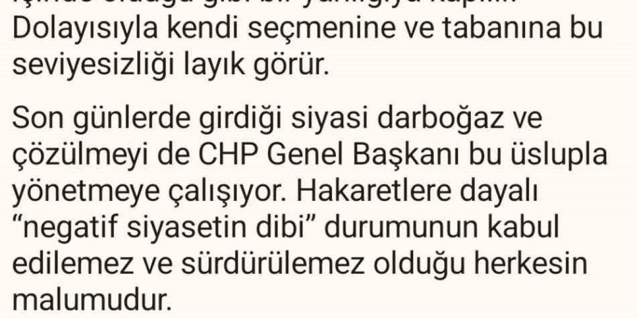 İletişim Başkanı Duran: "Hakaret dilinden Özel’in bir an önce kurtulması gerekiyor"