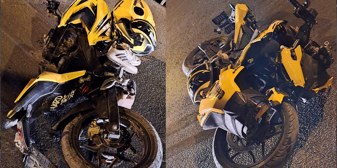 Kırmızı ışıkta geçen motosiklet ciple çarpıştı!