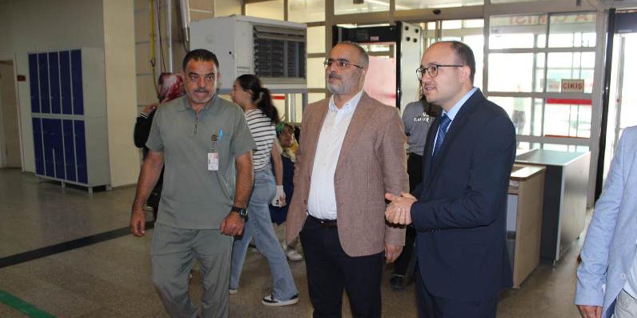 Hastanenin acil servisinde yeşil alan birimi incelendi