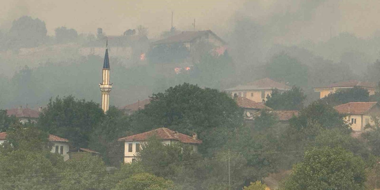 Kastamonu’daki orman yangını köye ulaştı