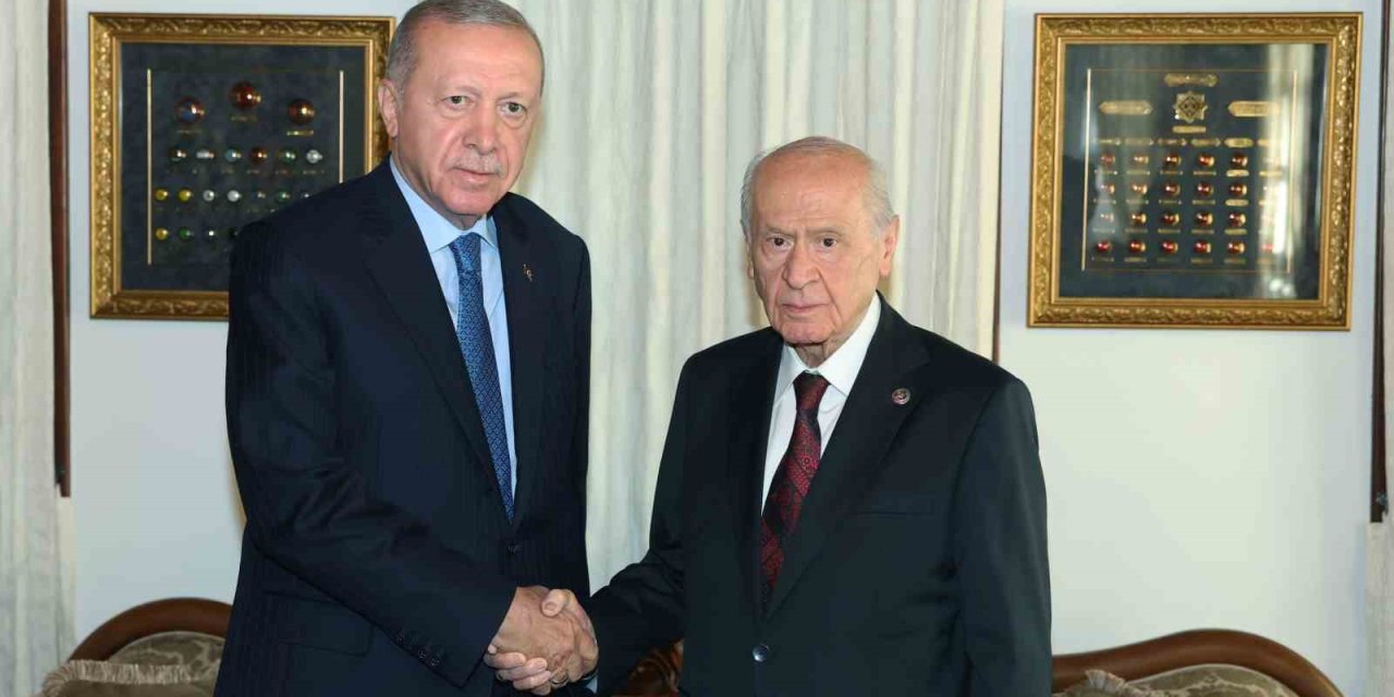 Cumhurbaşkanı Erdoğan, MHP Lideri Bahçeli ile bir araya geldi