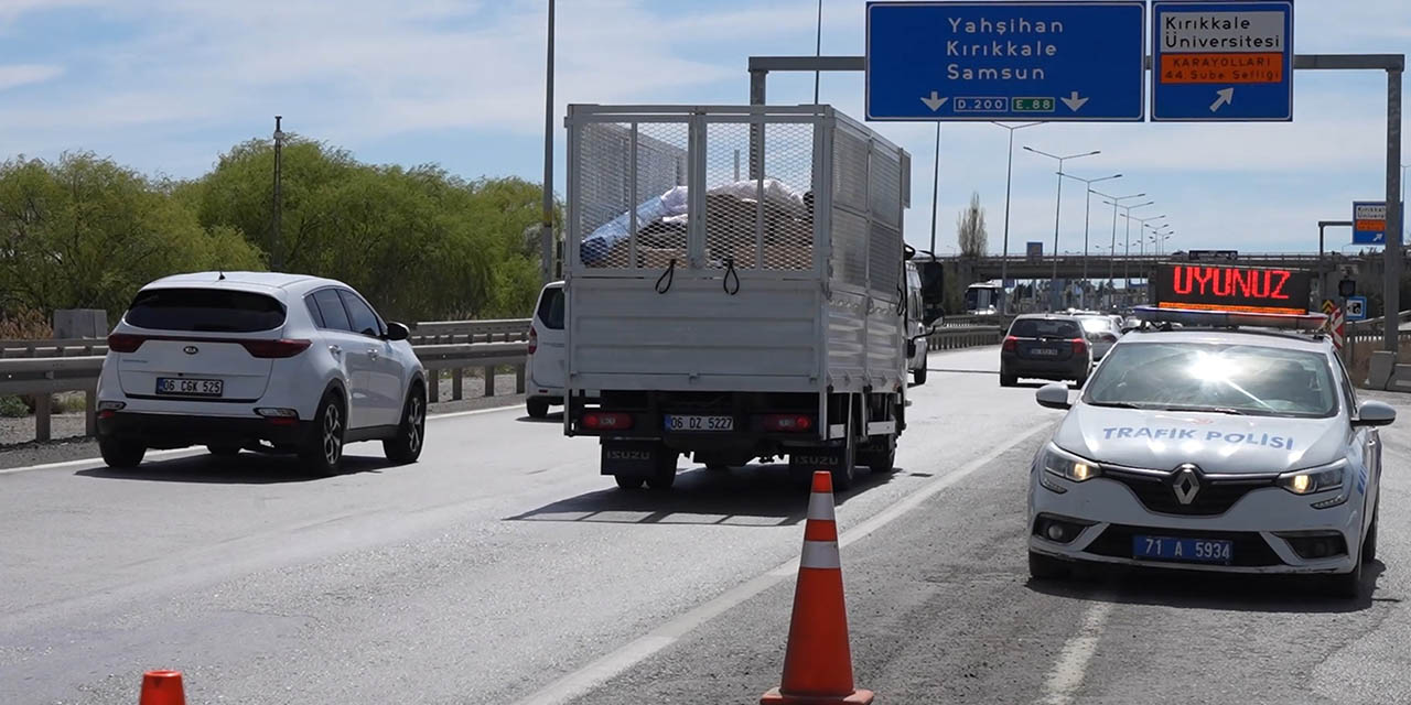Kırıkkale’de 4 araç trafikten men edildi