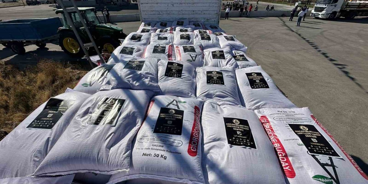 Sincan Belediyesi’nden çiftçilere buğday tohumu desteği