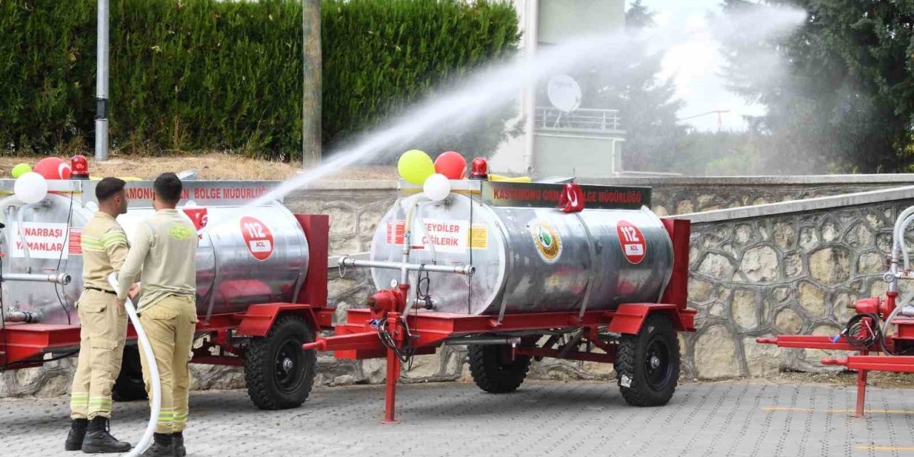 Kastamonu’da yangına hassas köylere 16 su söndürme tankeri dağıtıldı