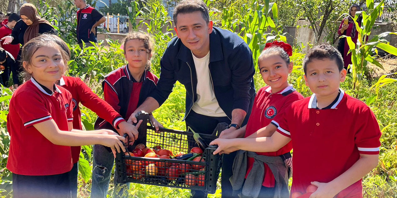 Keskin’de hobi bahçesinde hasat etkinliği