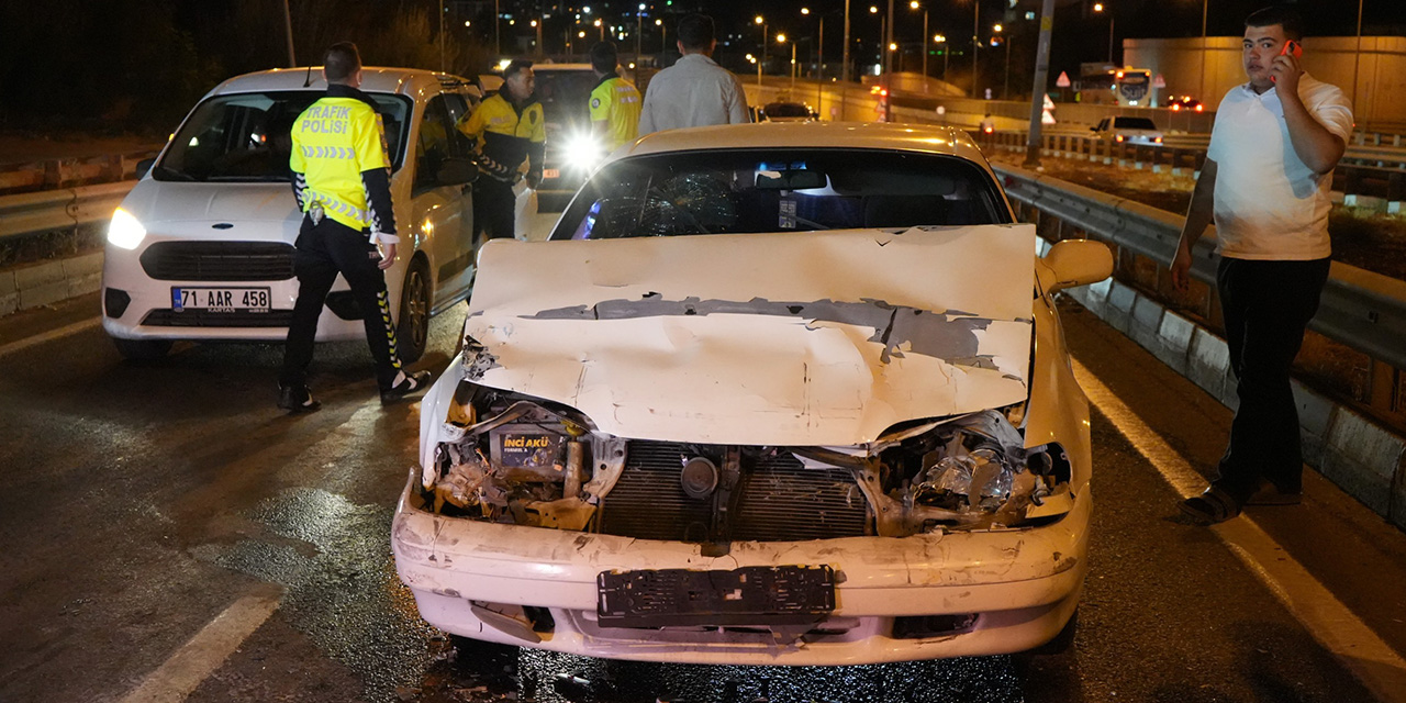 Kırıkkale'de zincirleme trafik kazası: 1 yaralı