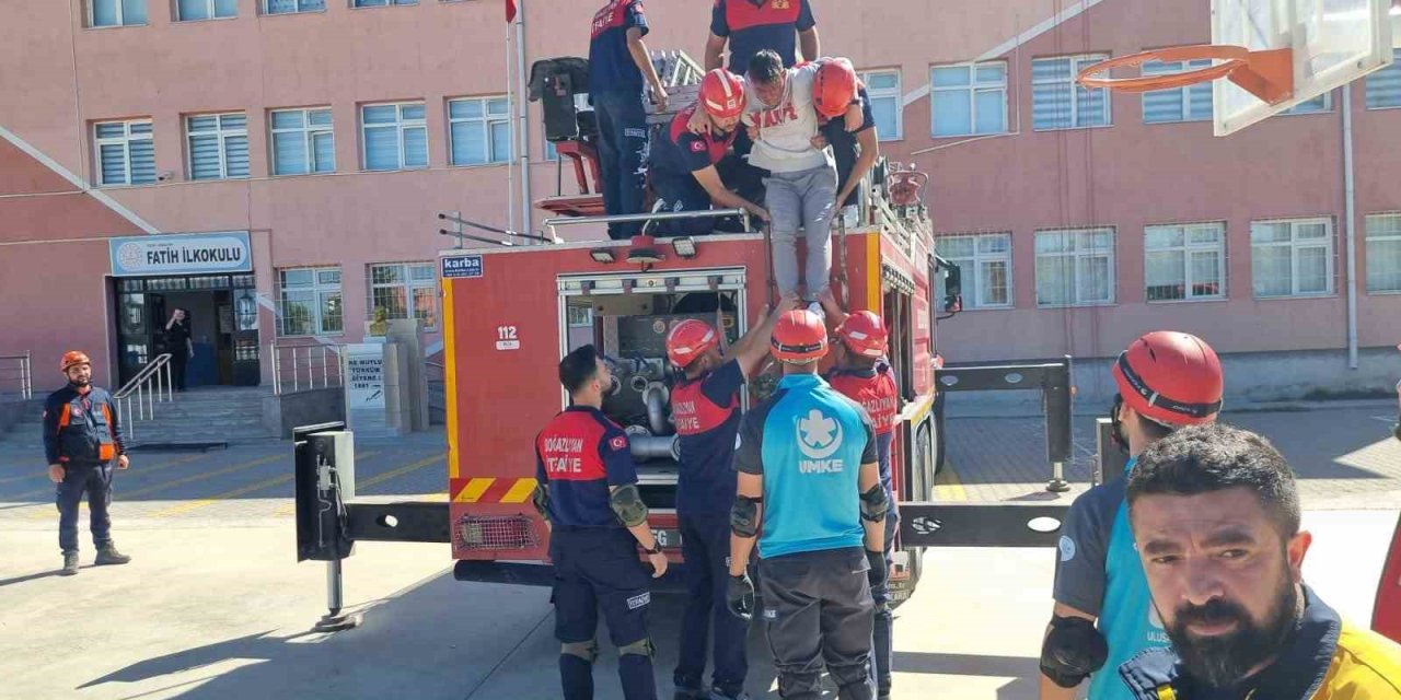 Yozgat’ta tatbikat gerçeği aratmadı