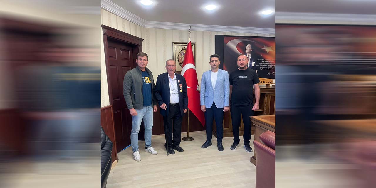 Kıbrıs Gazisi Elitok’tan Kaymakam Kayatürk’e ziyaret