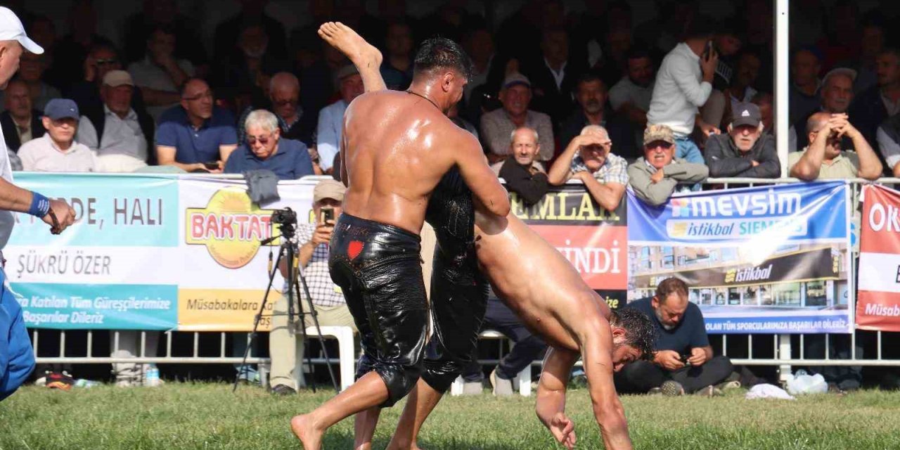14 yıl aradan sonra düzenlenen yağlı pehlivan güreşlerine yoğun ilgi