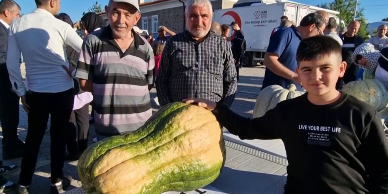 Kırıkkale’de 14 kiloluk bal kabağı birinci oldu!