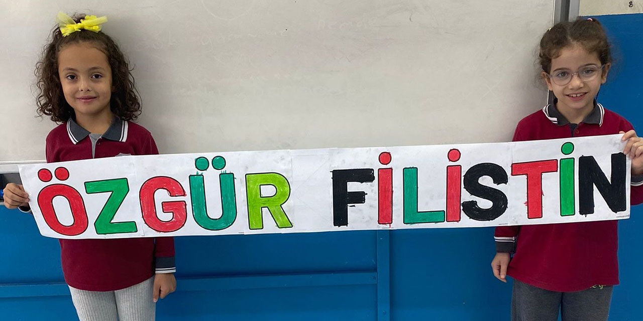 Filistin için öğrencilerden duygulu mesaj