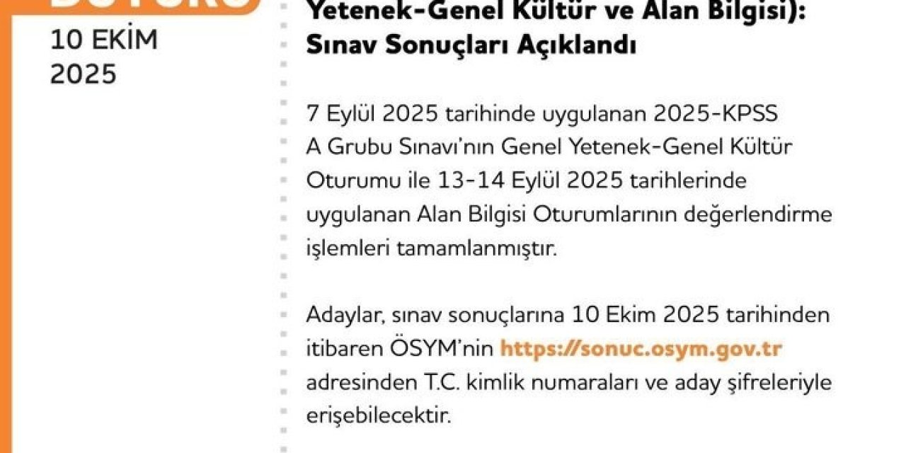 KPSS sonuçları açıklandı