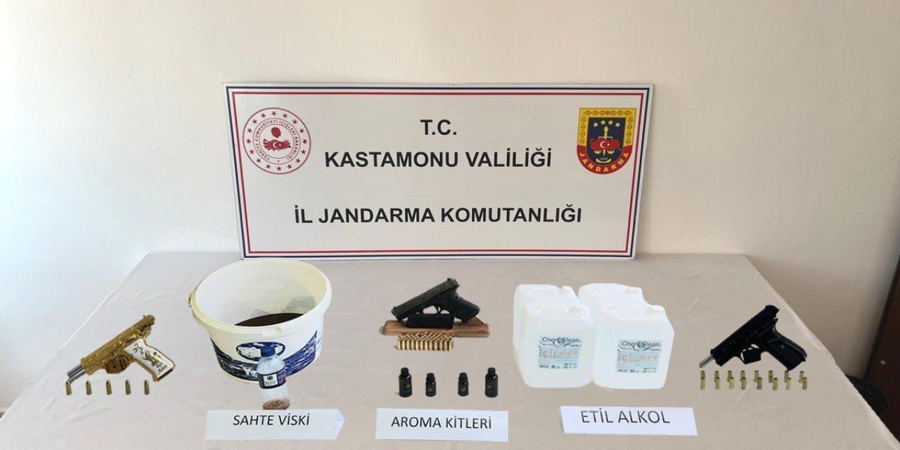 Kastamonu’da sahte alkol operasyonu: 3 gözaltı