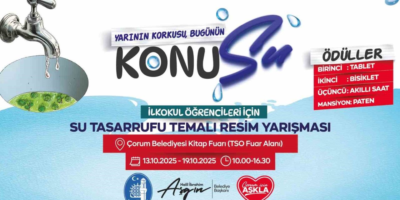 Çocuklar "su tasarrufu" konulu resimlerle yarışacak