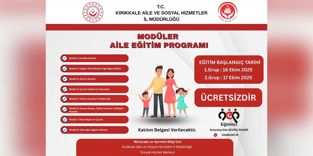 Ebeveynlere özel modüler aile eğitim programı başlıyor
