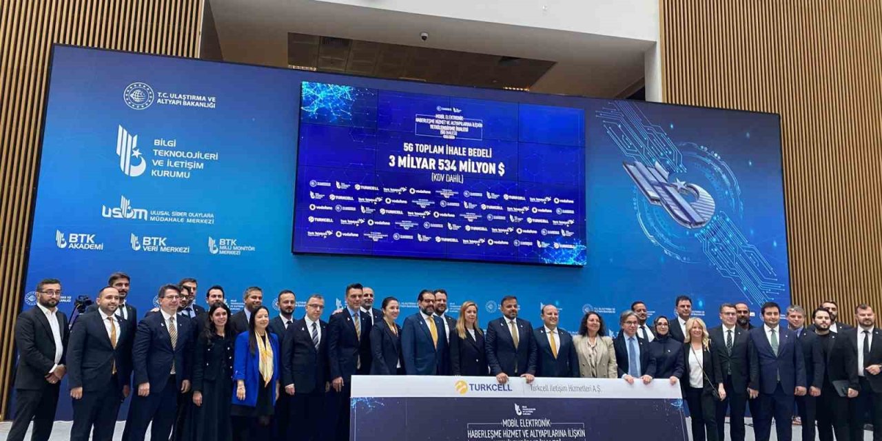 5G Yetkilendirme İhalesi’nde toplam ihale bedeli 3 milyar 534 milyon dolar oldu