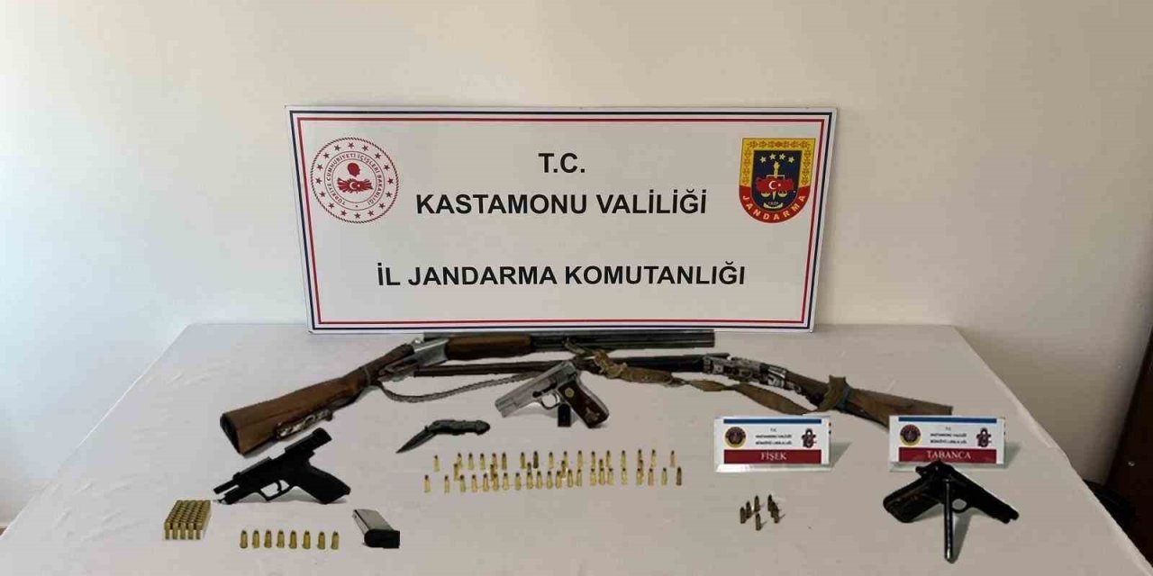 Kastamonu’da 3 adet ruhsatsız tabanca ele geçirildi