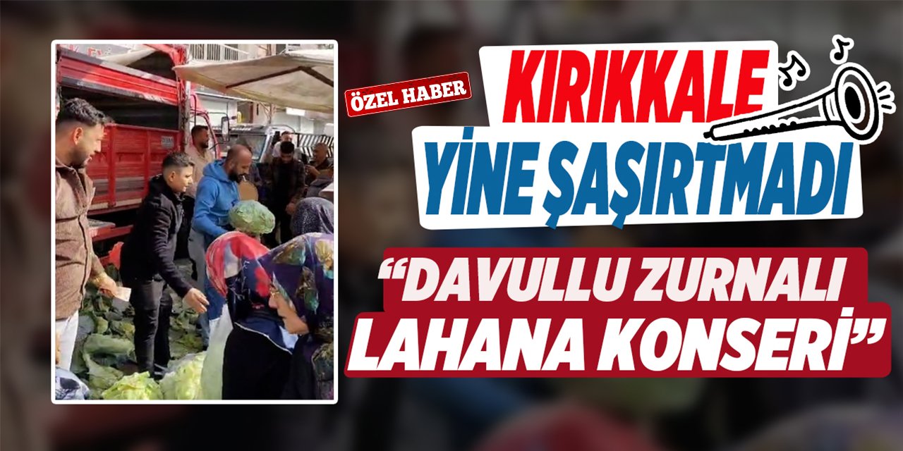 Kırıkkale'de 10 liraya davullu zurnalı lahana satışı