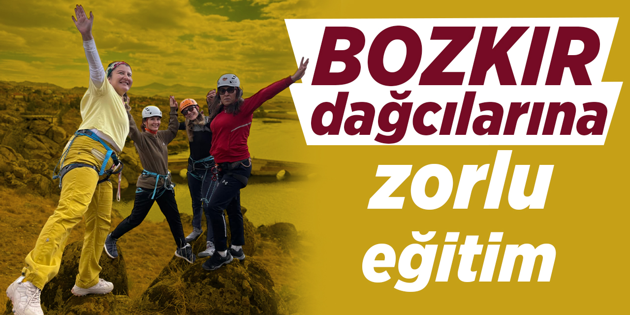 Bozkır dağcılarına zorlu eğitim
