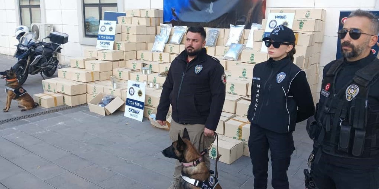 Tayland’dan Türkiye’ye 1 buçuk tonluk skunk sevkiyatı narkotik polisine takıldı