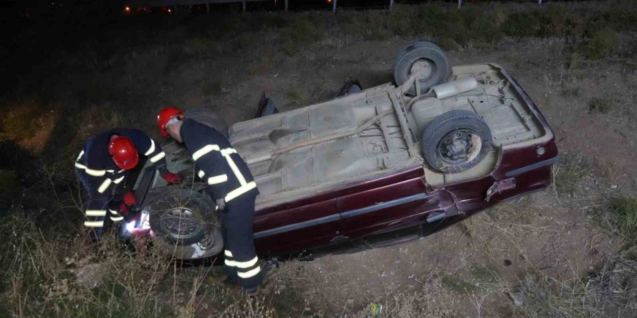 Kırıkkale’de otomobil takla attı: 1 yaralı