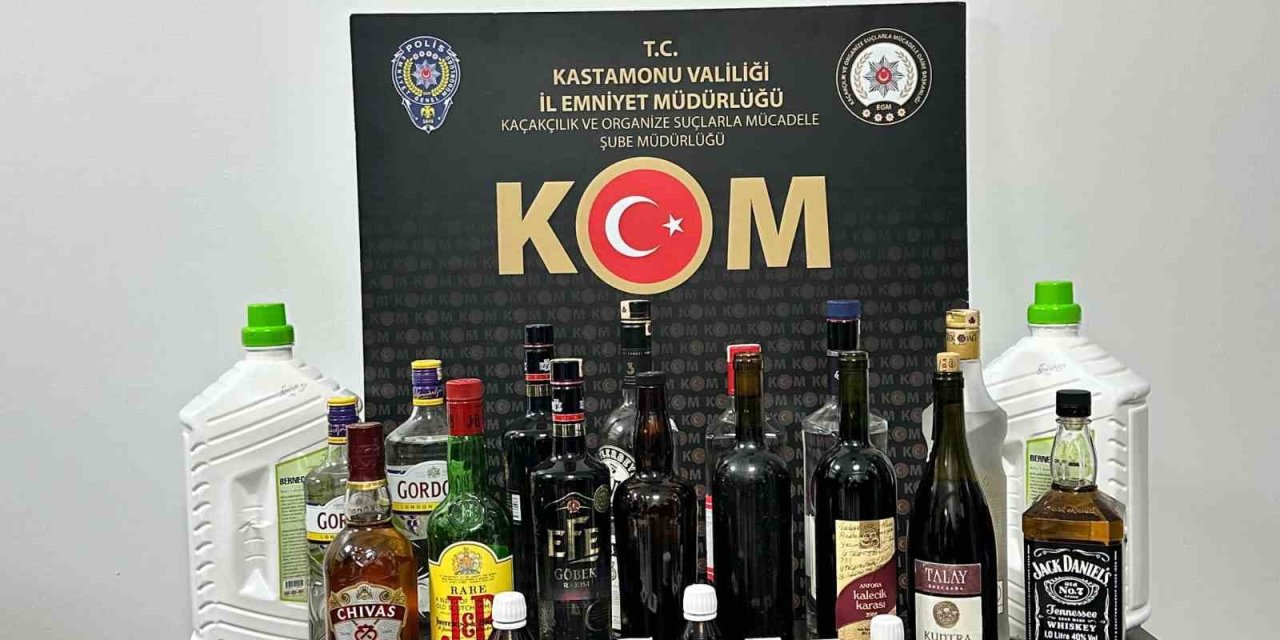 Kastamonu’da 15 şişe el yapımı alkol ele geçirildi