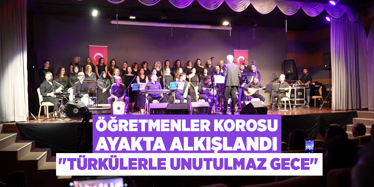 Öğretmenlerden unutulmaz performans, davetliler ayakta izledi