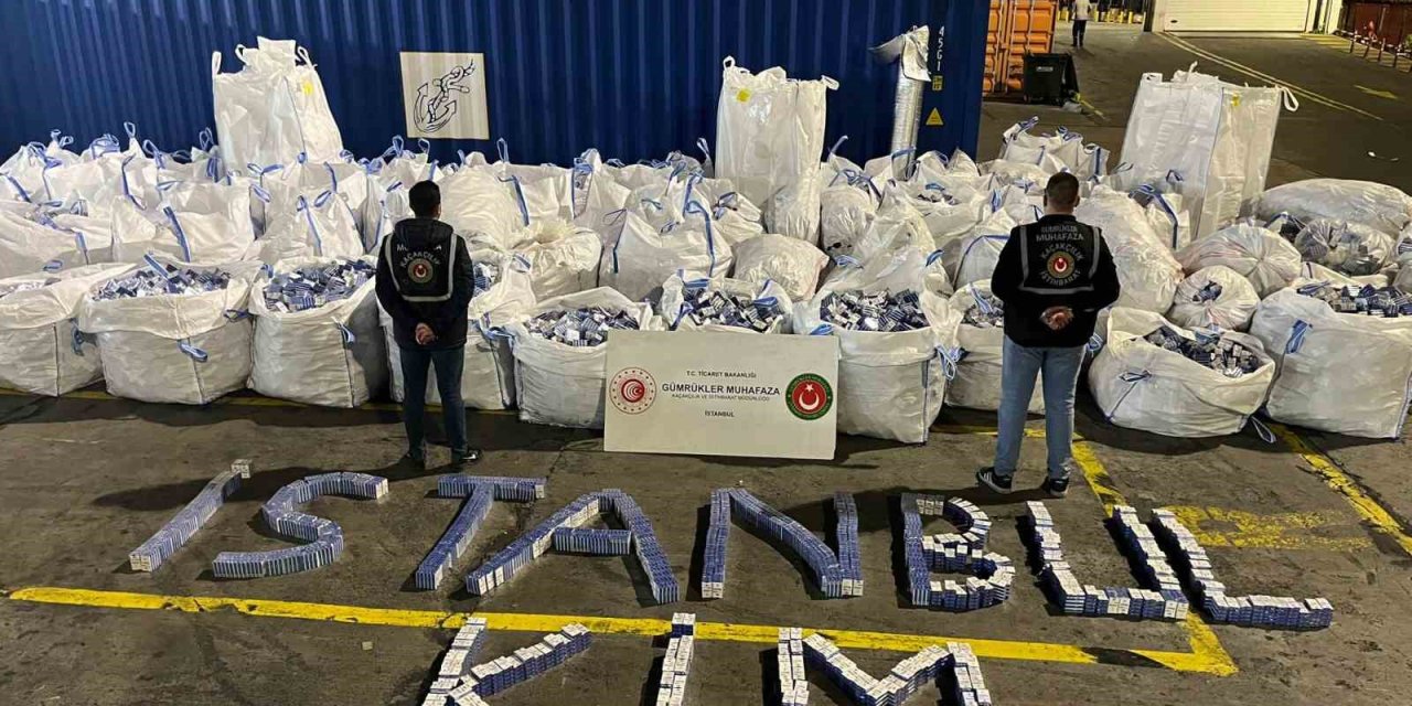 Piyasa değeri 94 milyon lira olan 394 bin 117 paket kaçak sigara ele geçirildiğini açıkladı