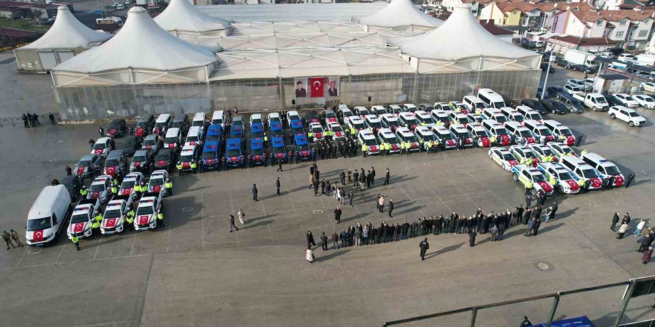 Kastamonu’da 84 araç, törenle emniyet ve jandarmaya tahsis edildi
