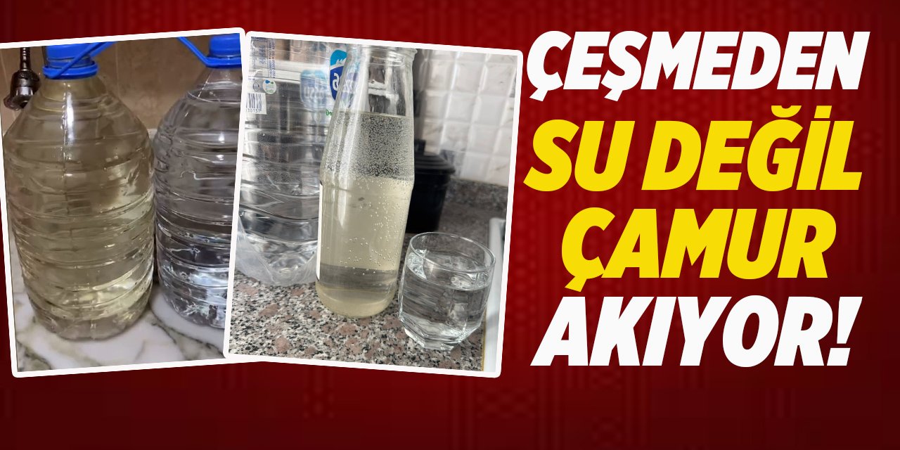 Kırıkkale’de çeşmelerden çamurlu su akıyor! Vatandaş tepkili, belediyeden ses yok