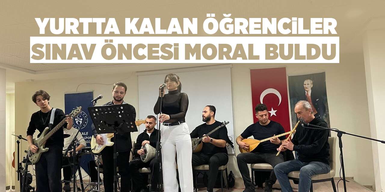 Yurtta kalan öğrenciler sınav öncesi moral buldu
