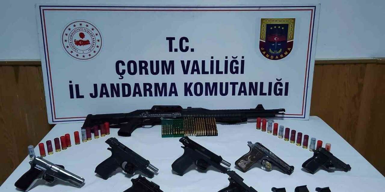 Çorum’da kaçak silah operasyonu