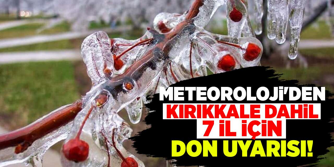 Meteoroloji'den Kırıkkale dahil 7 il için don uyarısı!