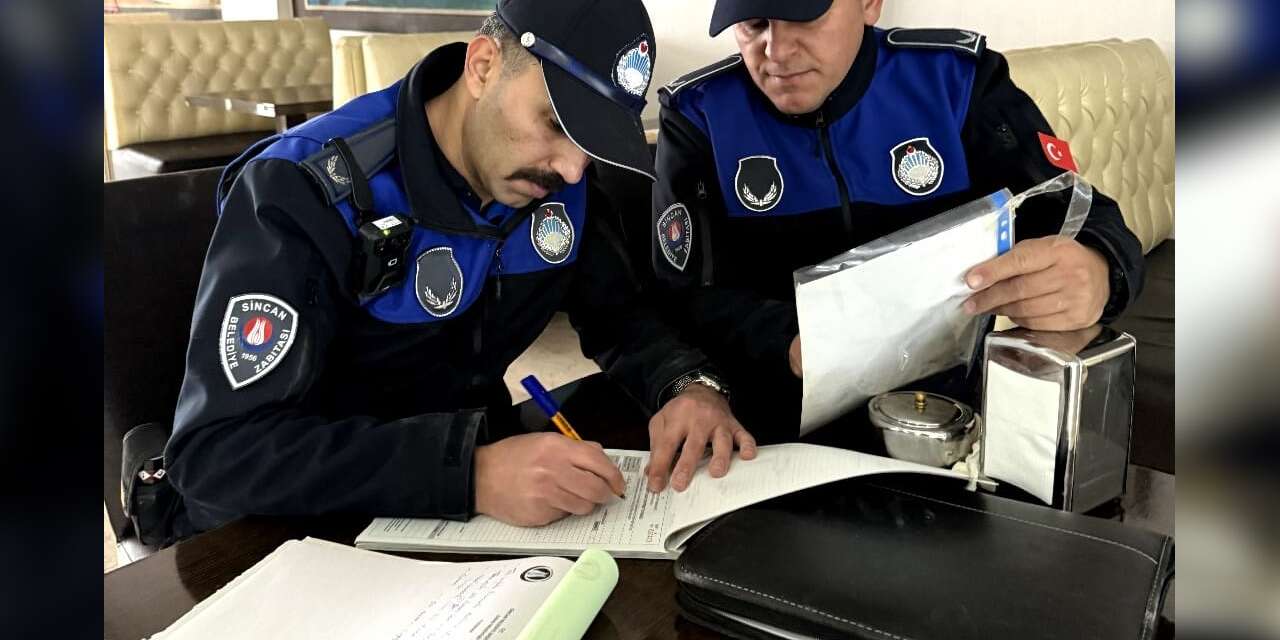 Sincan Belediyesi zabıta ekiplerinden denetim