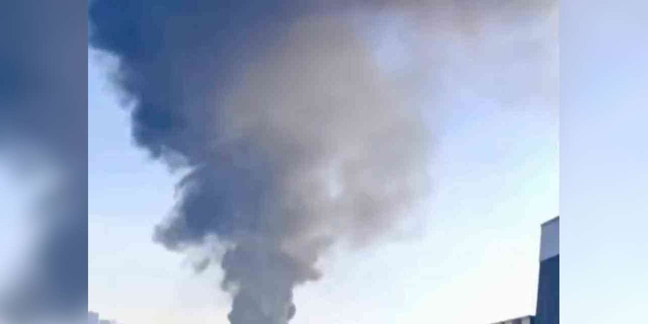 Etimesgut’ta atık plastik yangını