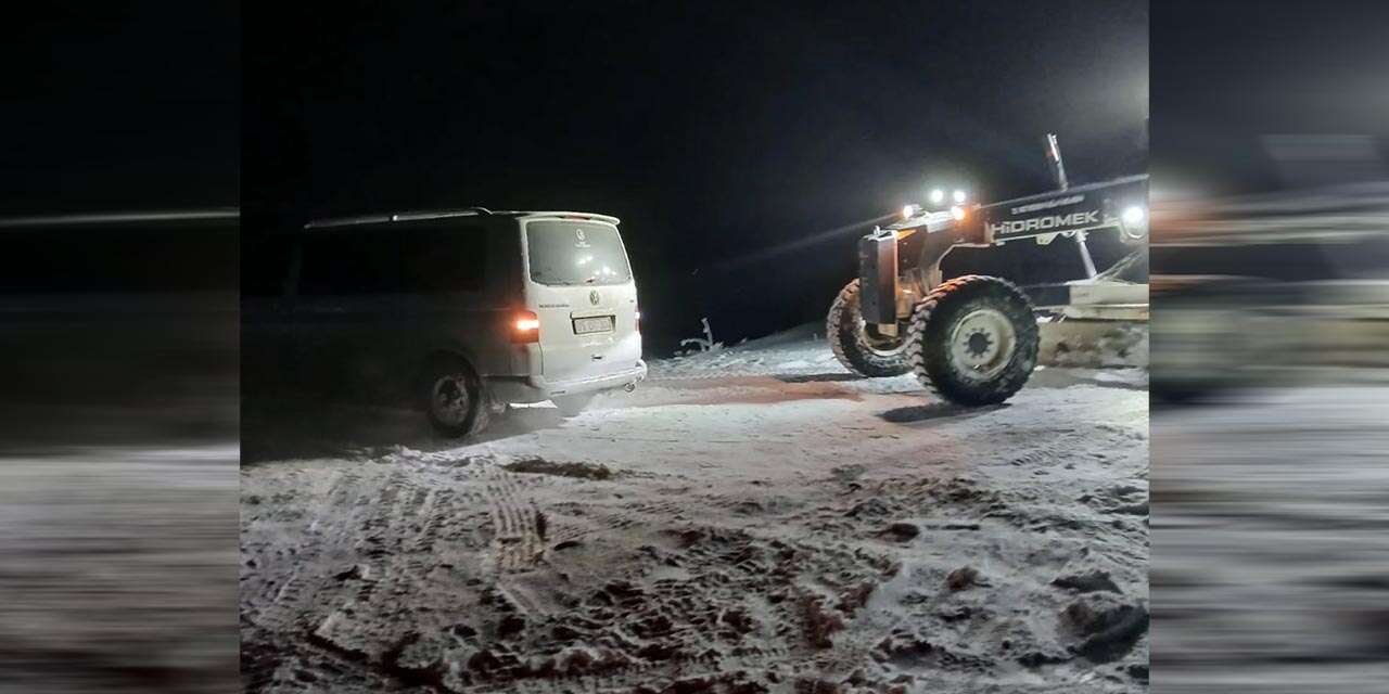 Kırıkkale’de kar yolları kapattı, mahsur kalanlar kurtarıldı!