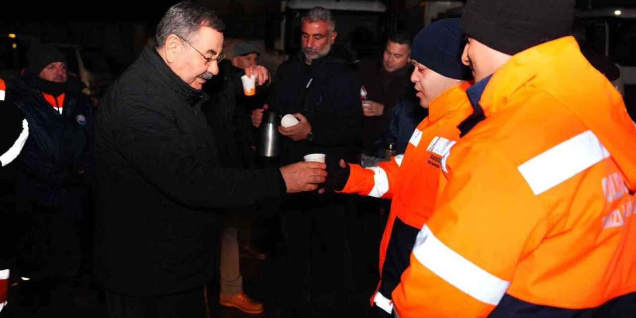 Odabaşı’dan karla mücadele ekiplerine ziyaret