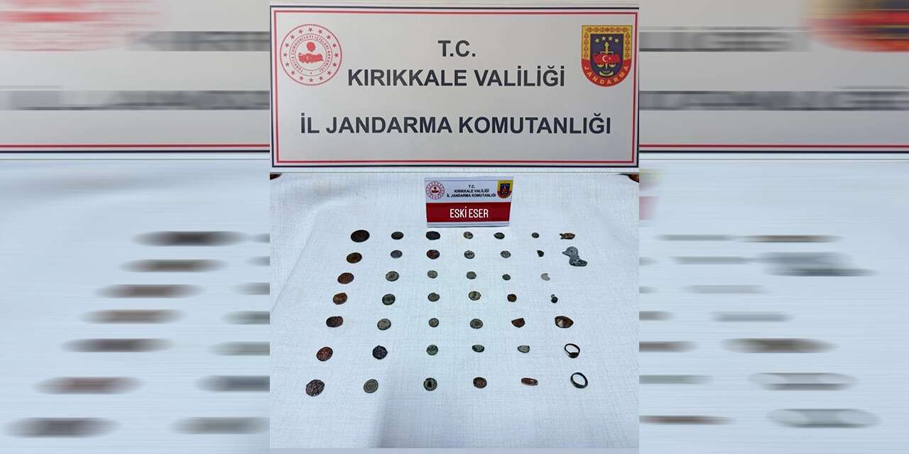 Kırıkkale'de tarihi eser operasyonu! 38 sikke, 4 obje ve 2 yüzük