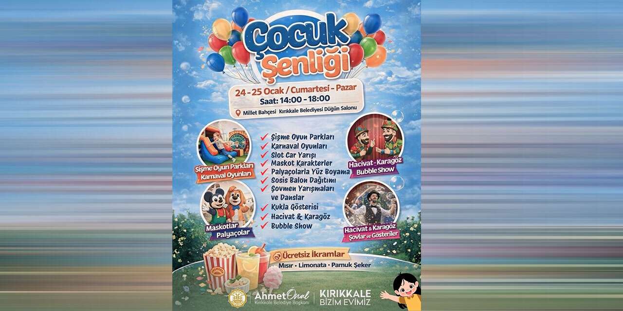 Millet Bahçesi’nde çocuk şenliği yaşanacak