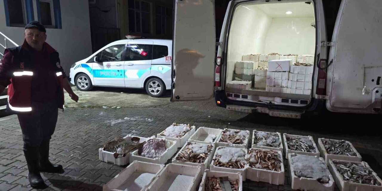 Yasa dışı avlanan 1,5 ton balığa el konuldu